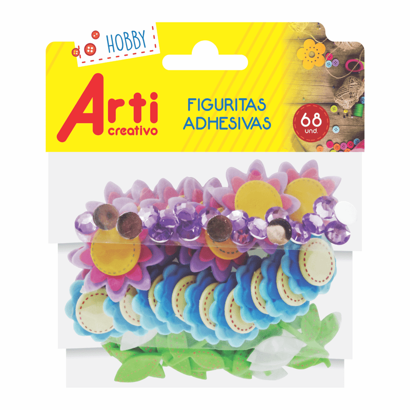 Stickers Flores 3D con Diamantes Arti