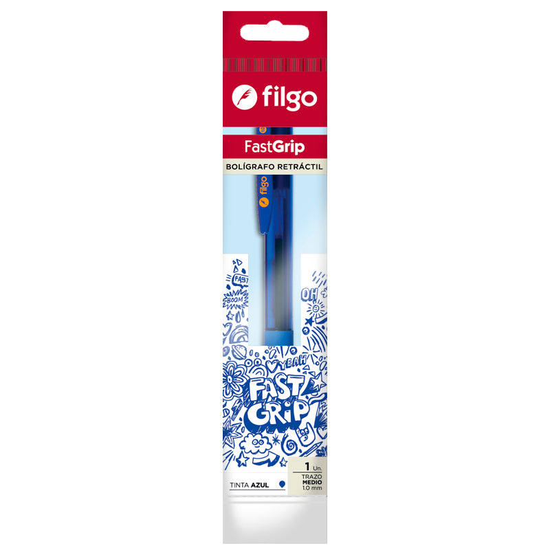 Bolígrafo Fast Grip Azul 1.0 Flow Pack