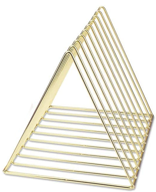 Organizador de Metal Triangular Dorado