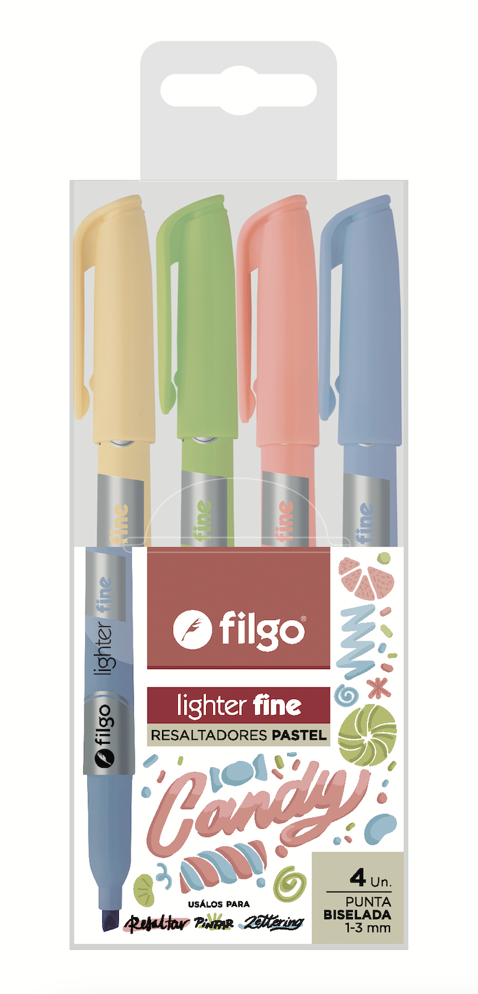 Resaltador Lighter Fine / Estuche 4 Candy
