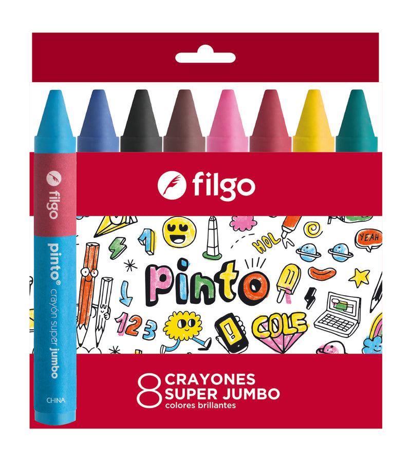 Crayones Pinto Super Jumbo 8 Colores