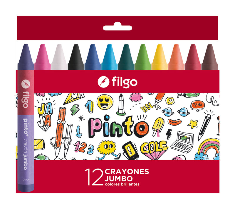 Crayones Pinto Jumbo Estuche 12 Surtido
