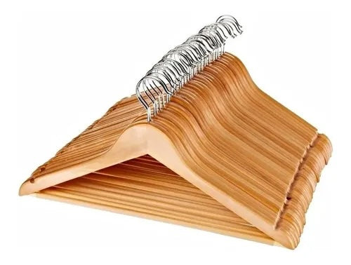 Ganchos de Madera para Ropa 20 Unidades