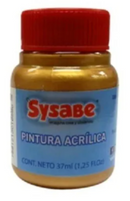 Pintura Acriart 40 Ml Dorado Oro Perlado Neón Sysabe