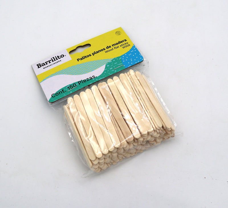 Palillas Mini De Madera Color Natural Barrilito