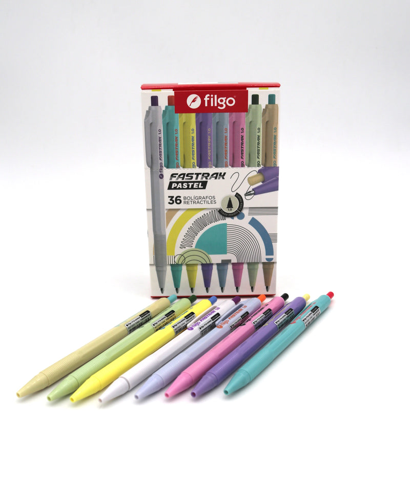 Bolígrafo Retráctil Fastrak 1.0 Pastel Negro