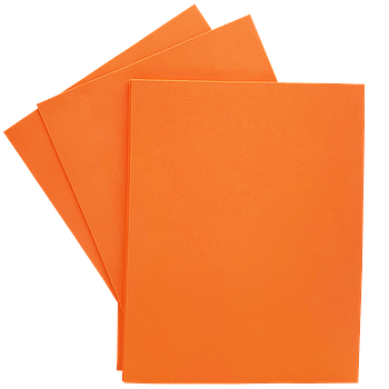 Foam Liso Naranja Tamaño Carta