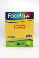 Resma Papel Bond Color Amarillo Limón Tamaño Carta