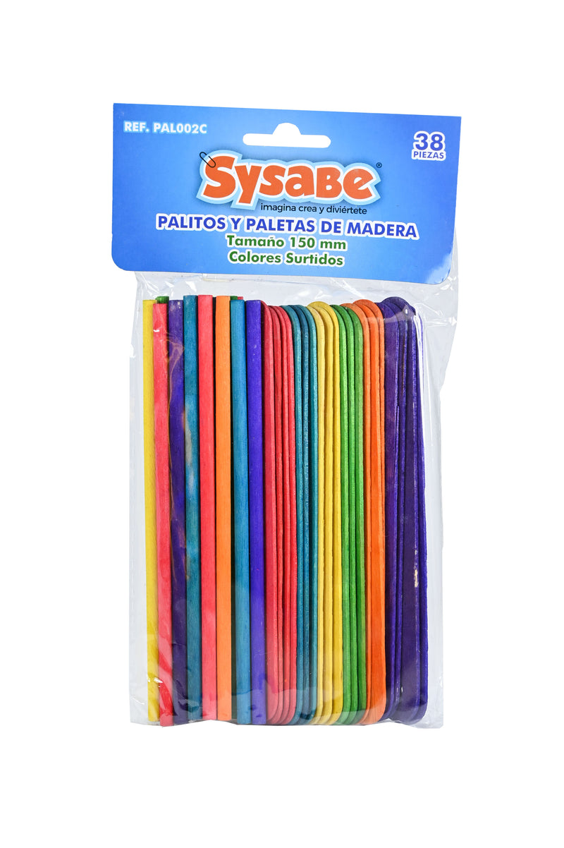 Paleta Y Palitos De Construccion Colores