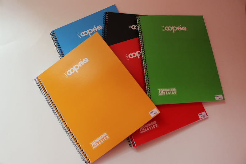 Cuaderno Espiral 1 Materia Colores Básicos Copán