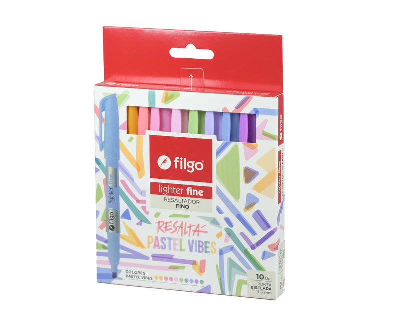 Resaltador Lighter Fine / Estuche 10 Pastel Vibes (Galaxy+Candy+2)