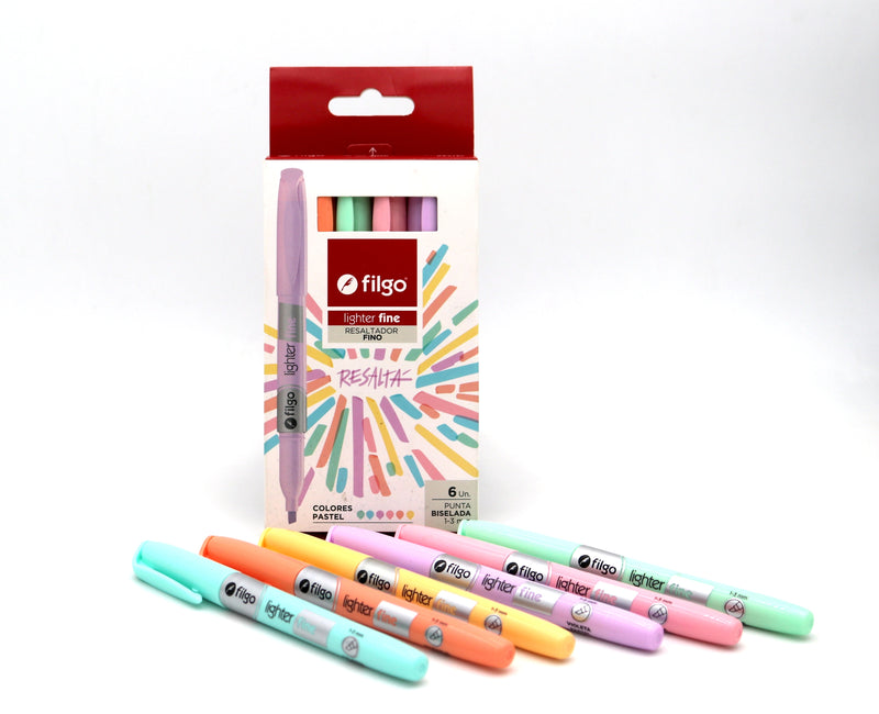 Resaltador Lighter Fine / Estuche 6 Pastel