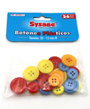 Botones (20,15Mm X 26Pc) P/Trabajos De Manualidades