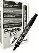 Marcador Acrílico Pentel P/Biselada Negro