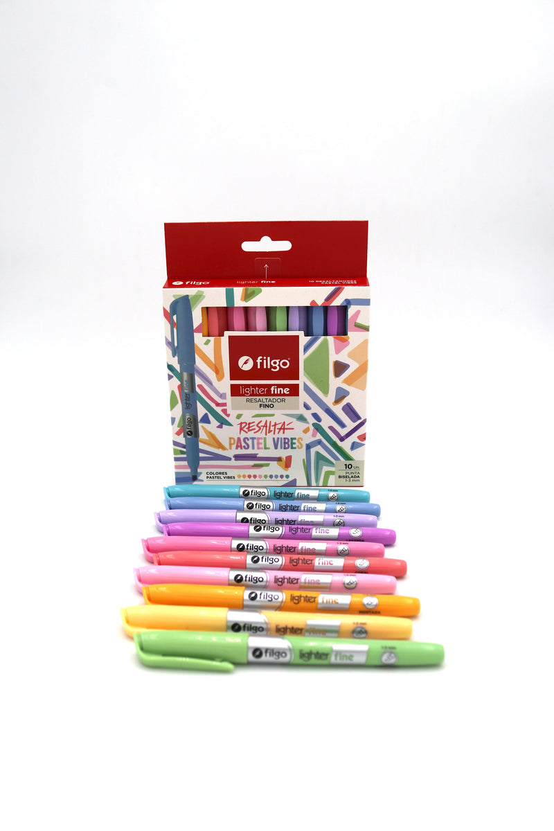 Resaltador Lighter Fine / Estuche 10 Pastel Vibes (Galaxy+Candy+2)