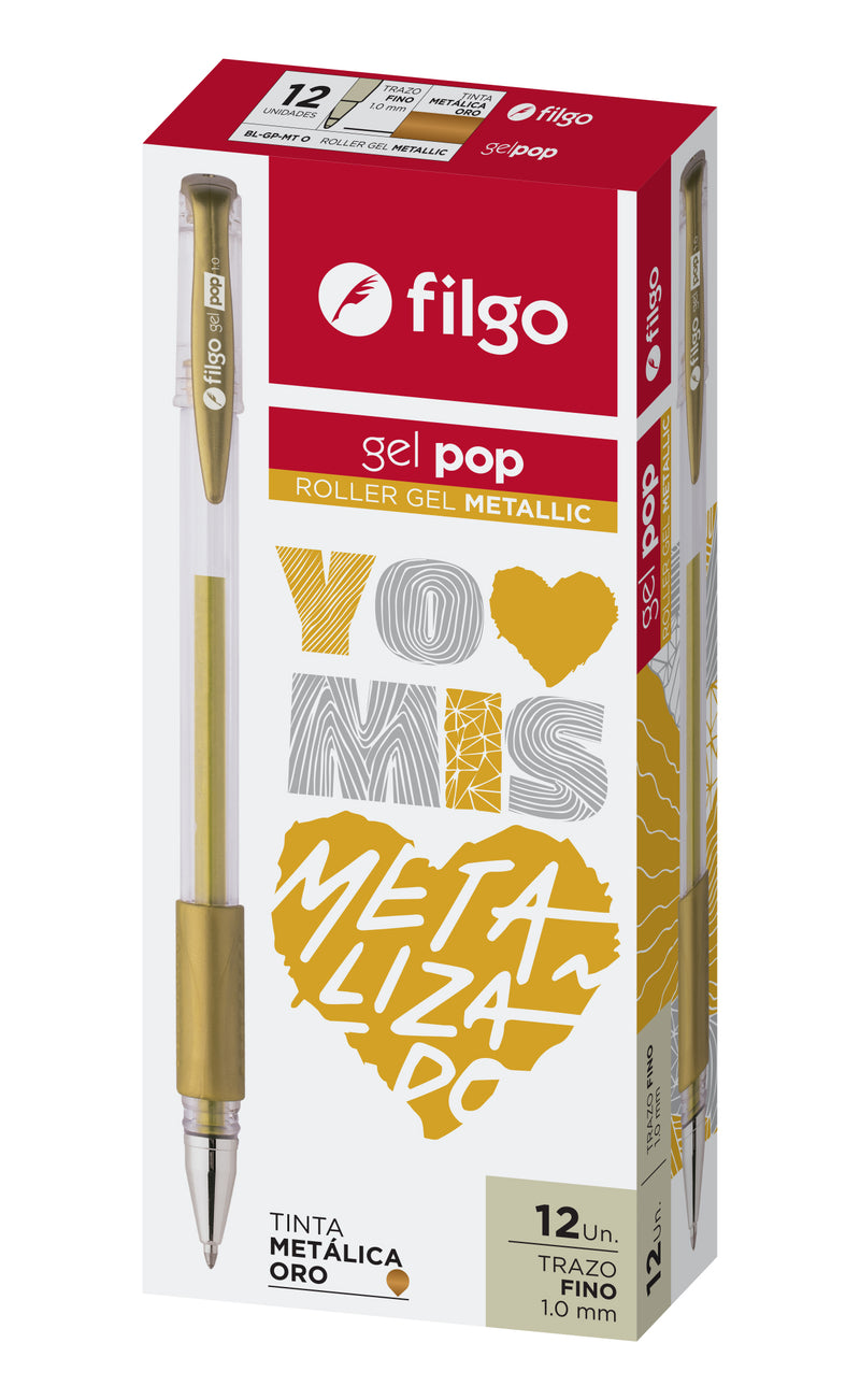 Roller Gel Gel Pop Oro Metalizado