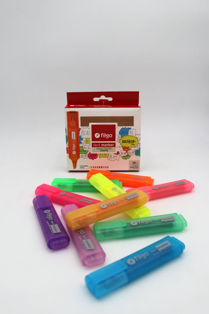 Resaltador Text Marker / Estuche 10 Fluo