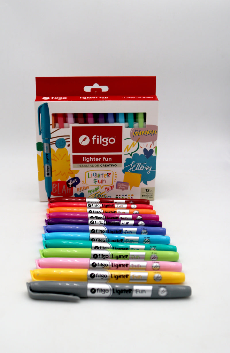 Resaltador Creativo Fino Fun Lighter / Estuche 12