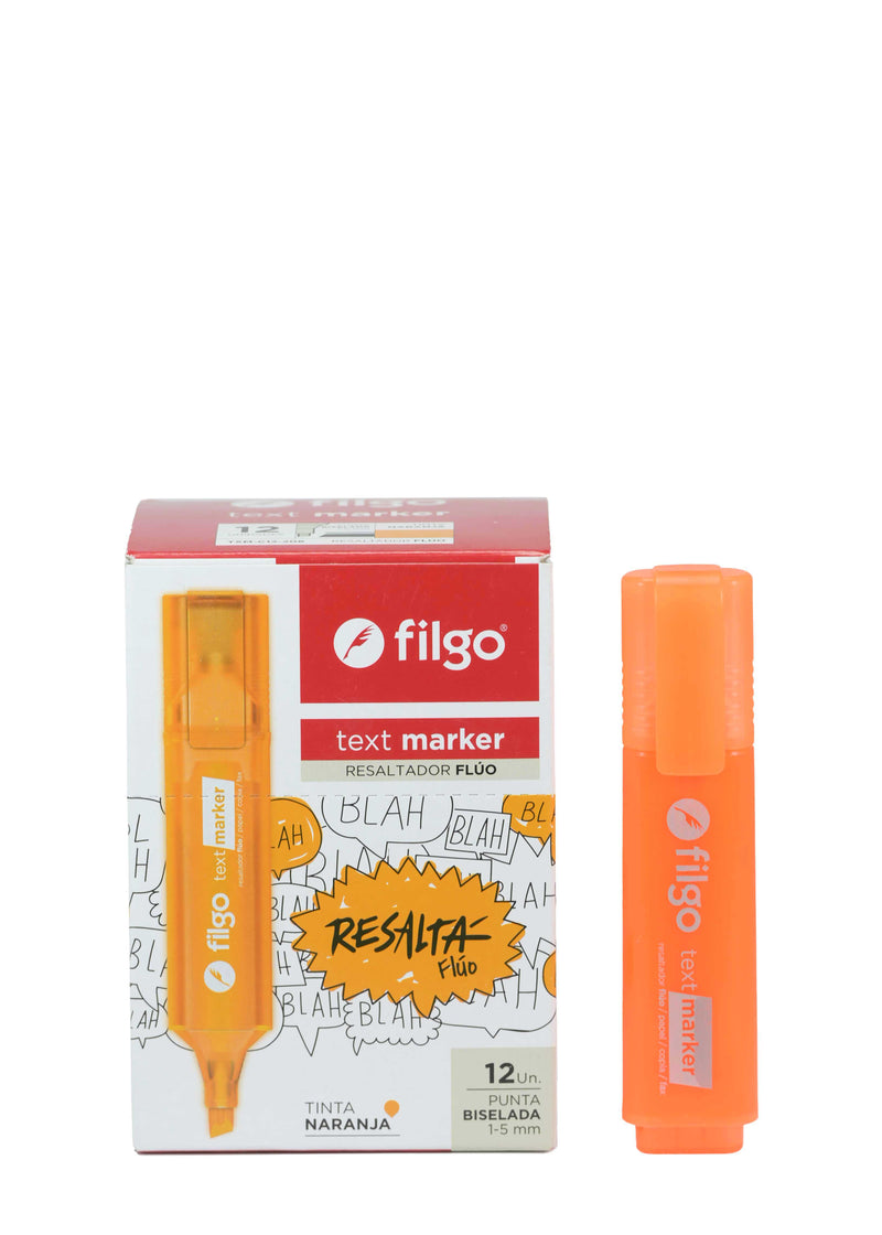 Resaltador Text Marker Naranja Flúo