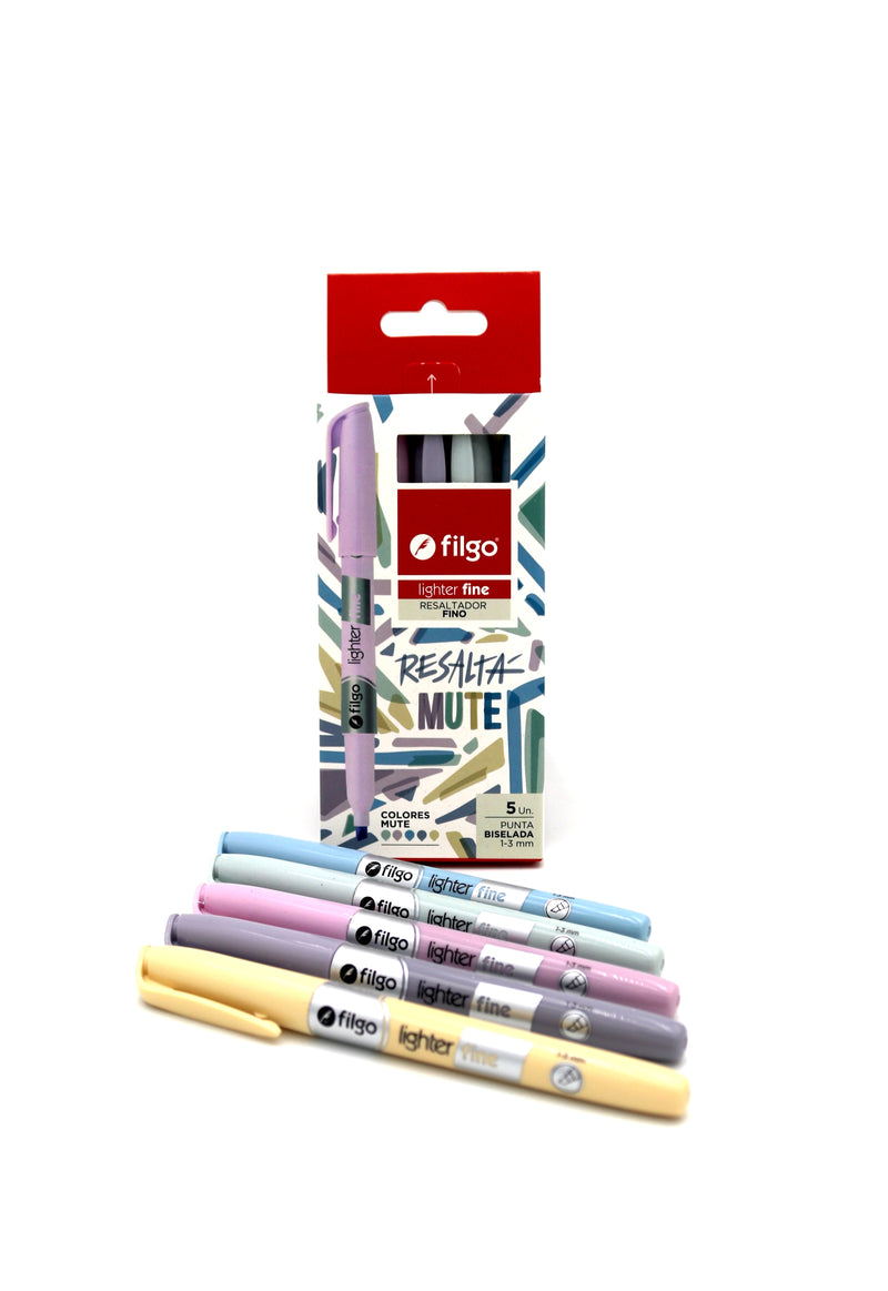 Resaltador Lighter Fine / Estuche 5 Mute