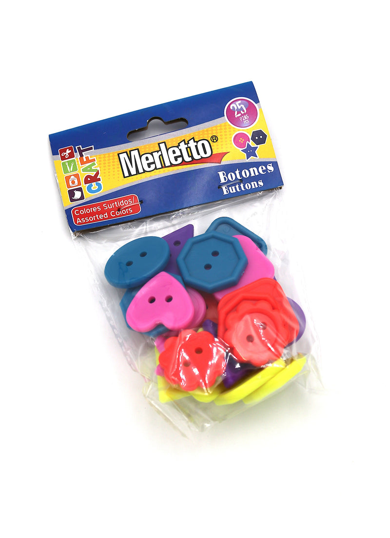 Botones Con Formas Merletto X 25 Pzs