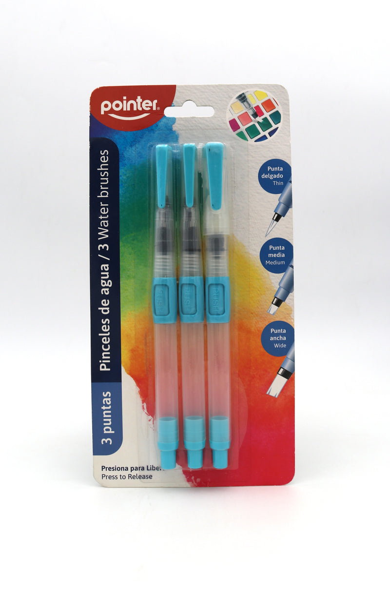 Set de pinceles de agua de x 3 puntas Marca Pointer