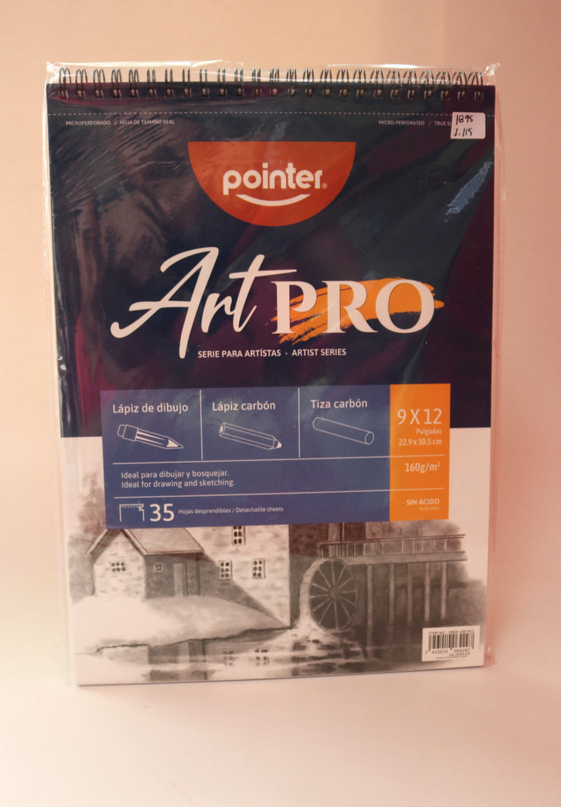 Cuaderno Para Tiza y Lápiz Carbón 9x12 Pointer