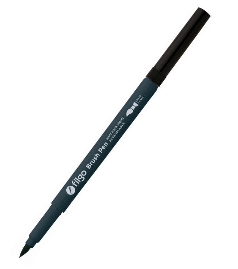 Marcador Brush Pen Caja 12 Negro
