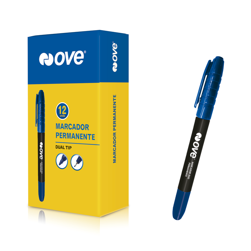 Plumón Ove Permanente Dúo Azul