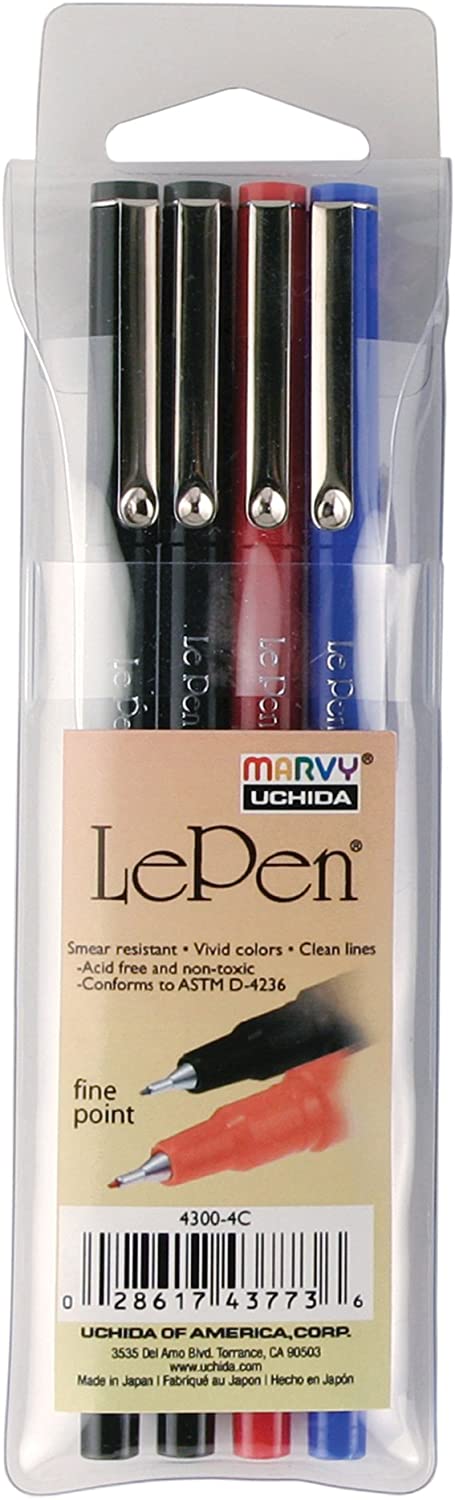 Set De Lápiz Técnico Para Dibujo Le Pen 04 Colores