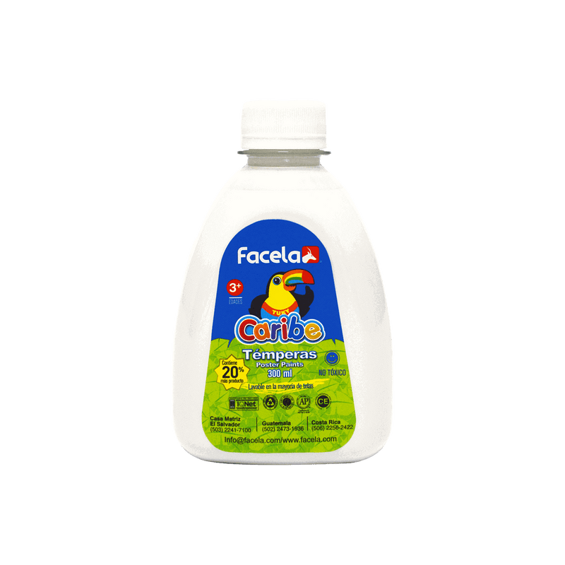 Témpera Lavable Color Blanco 300 ml