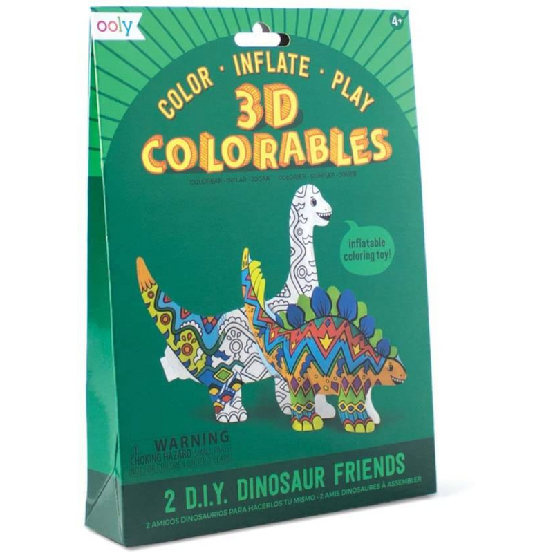 3D Colorable Dinosaur Friends