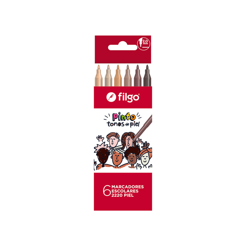 Marcador PINTO 2220 / Estuche 6 Skin Tones