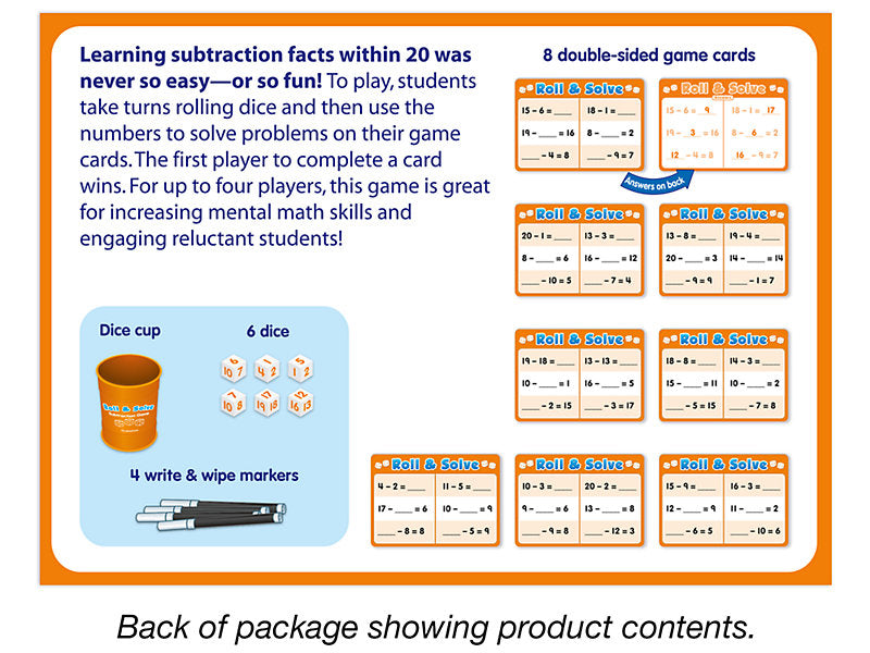 Juego Roll & Solve Subtraction