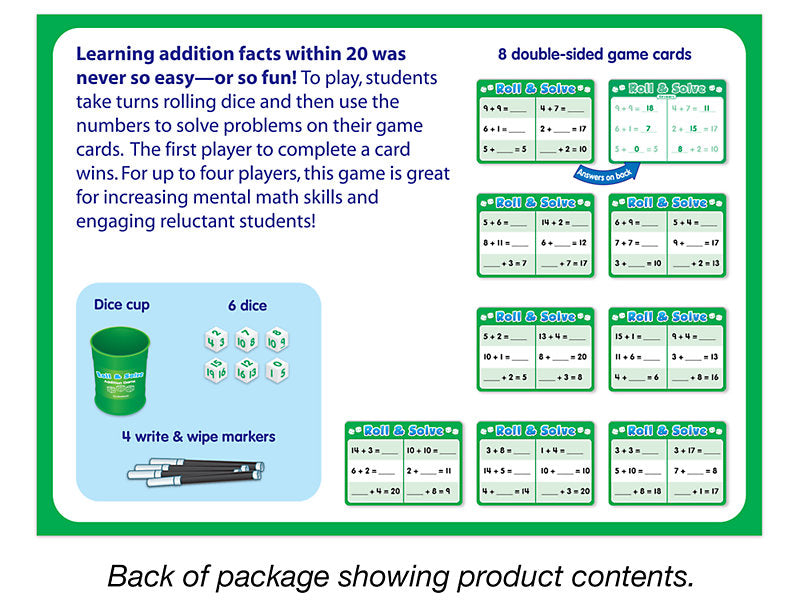 Juego Roll & Solve Addition