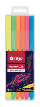 Marcador Marker 036 / Estuche 6 Flúo