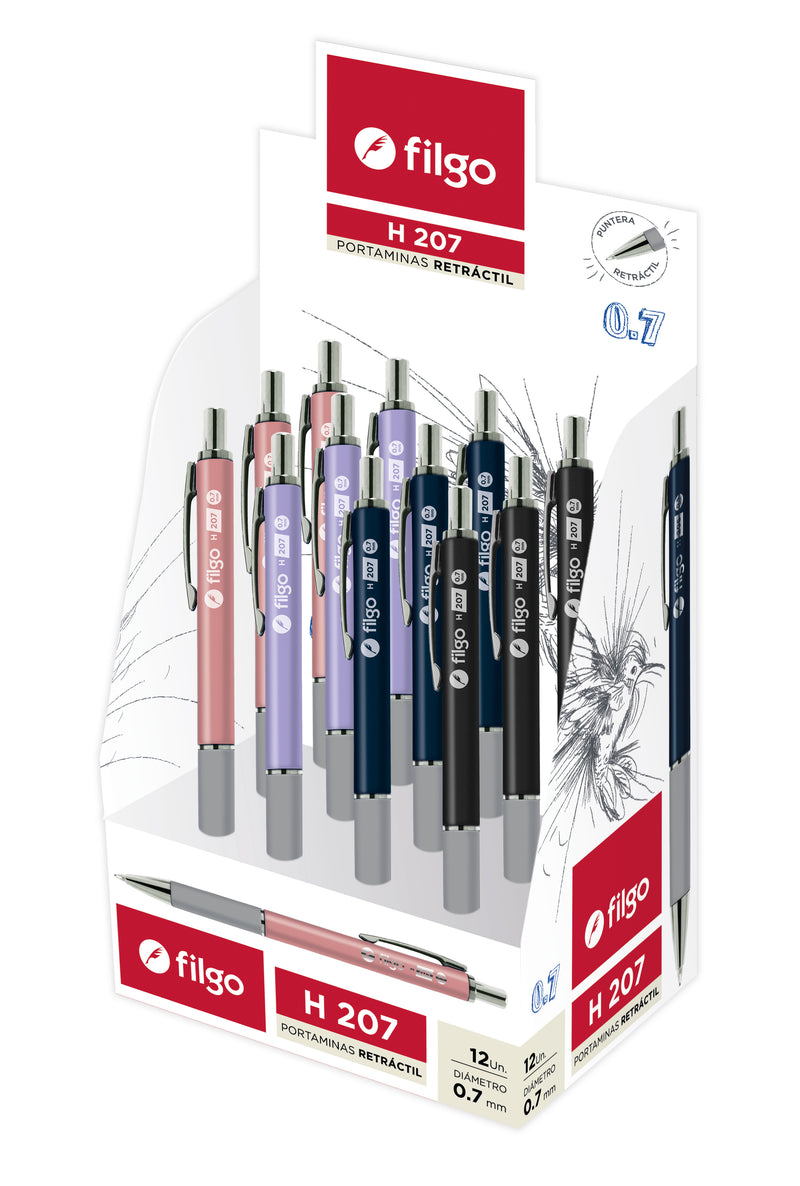 Portaminas H-207 0.7 / Display 12 Surtido