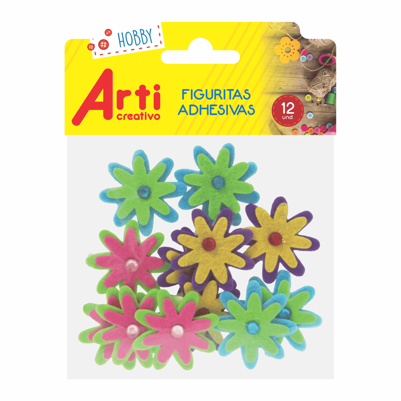 Stickers Mini Flores de Fieltro Arti