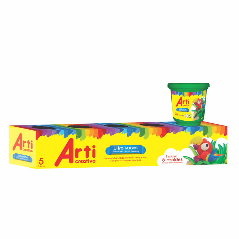 Plastilina Surtida 5 Colores Arti