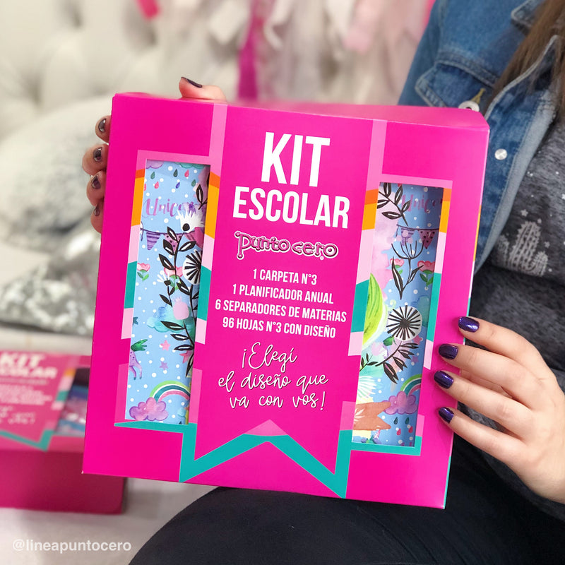 Combo Escolar Carpeta N°3 - 3 Anillos 40 + Planner + Repuesto Con Diseño