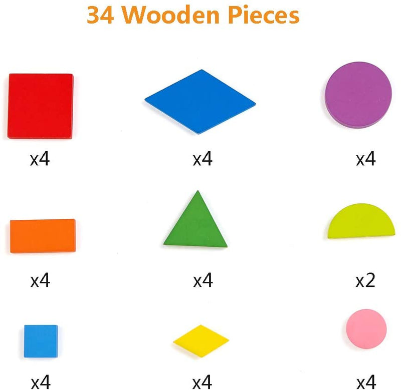 Likee Wooden Pattern Blocks Jigsaw Puzzle