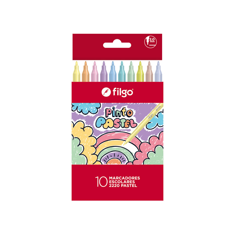 Marcador Pinto 2220 / Estuche 10 Pastel
