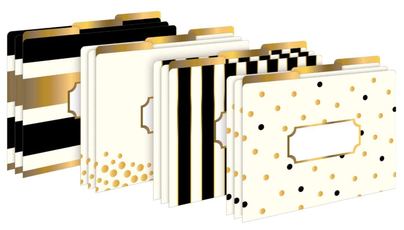 3 Pack Folders Barker Creek Dorado Y Negro