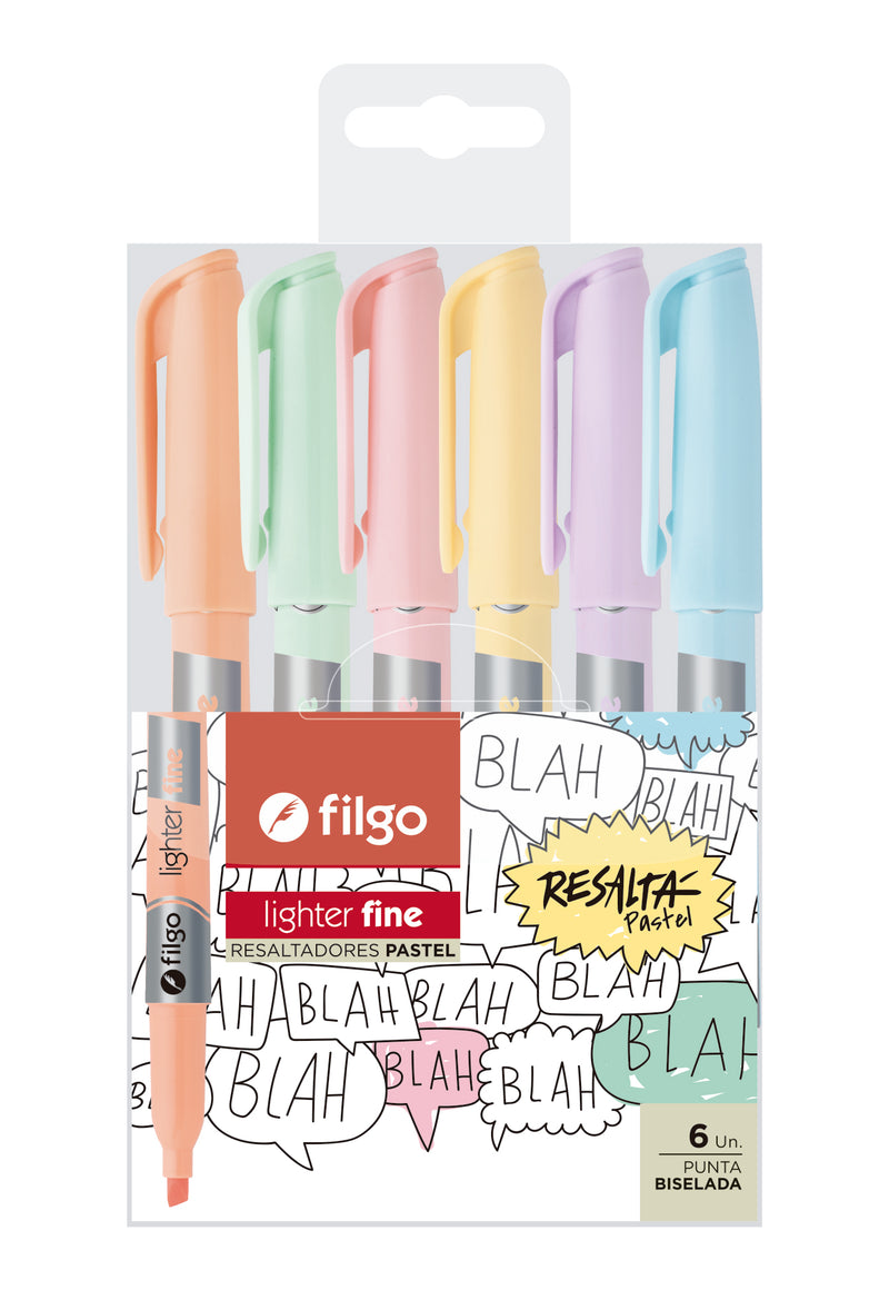 Resaltador Lighter Fine / Estuche 6 Pastel