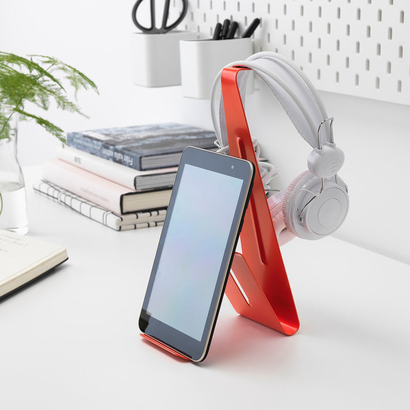 Base Para Tablet Y Audífonos Roja