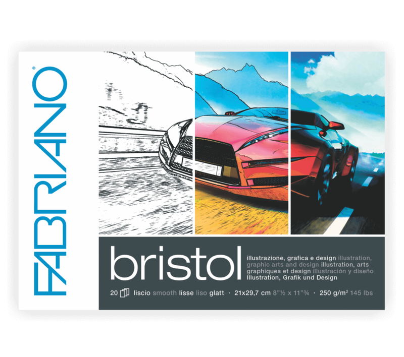 Fab Bloc Encol.Bristol P/Rotula 21X29.7Cm 20H 250G