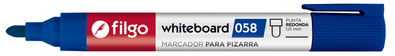 Marcador Pizarra 058 Redonda / Caja 12 Azul