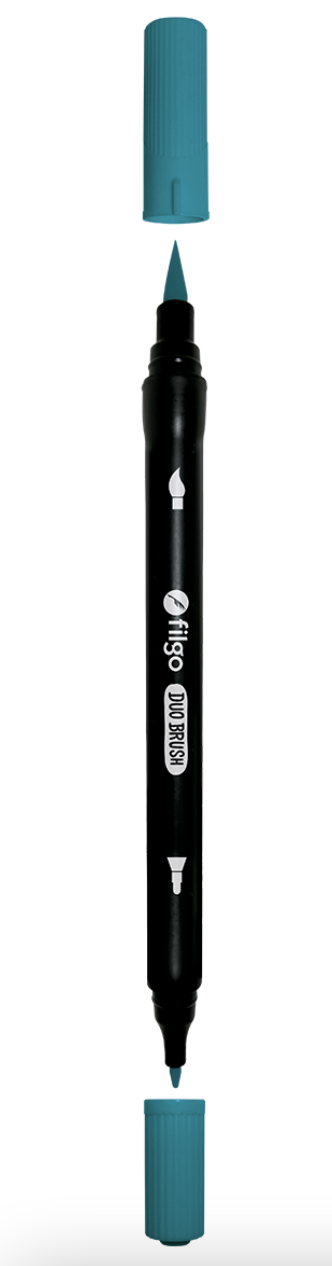 Marcador Duo Brush Doble Punta/ Estuche 4 Pastel