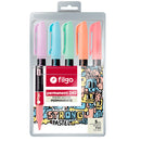 Marcador Permanente 040 Fino / Estuche 5 Pastel