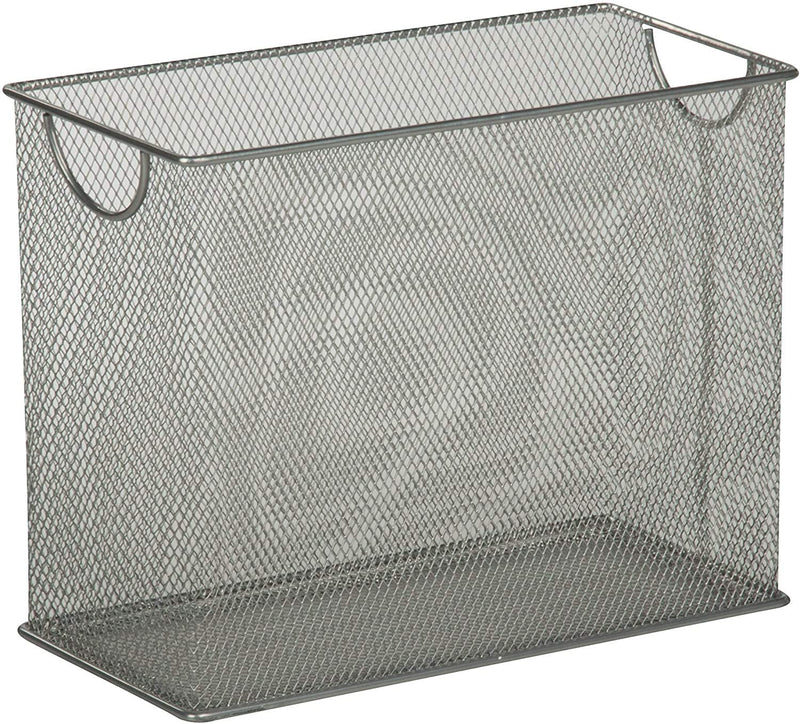 Archivador Rectangular De Metal Plateado